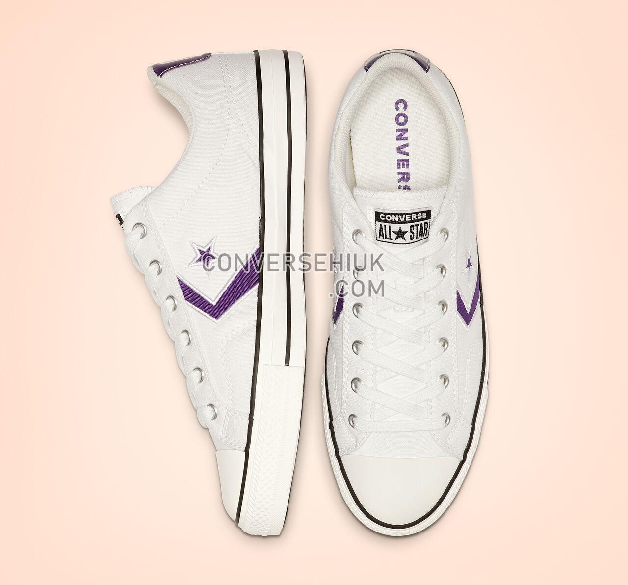 Converse Star Player Summer Sport Low Top White/Court Purple/White 164402C Shoes