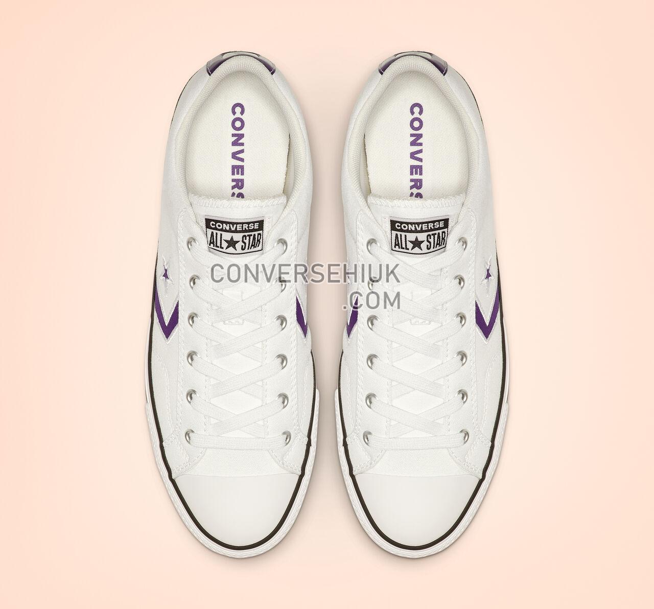 Converse Star Player Summer Sport Low Top White/Court Purple/White 164402C Shoes