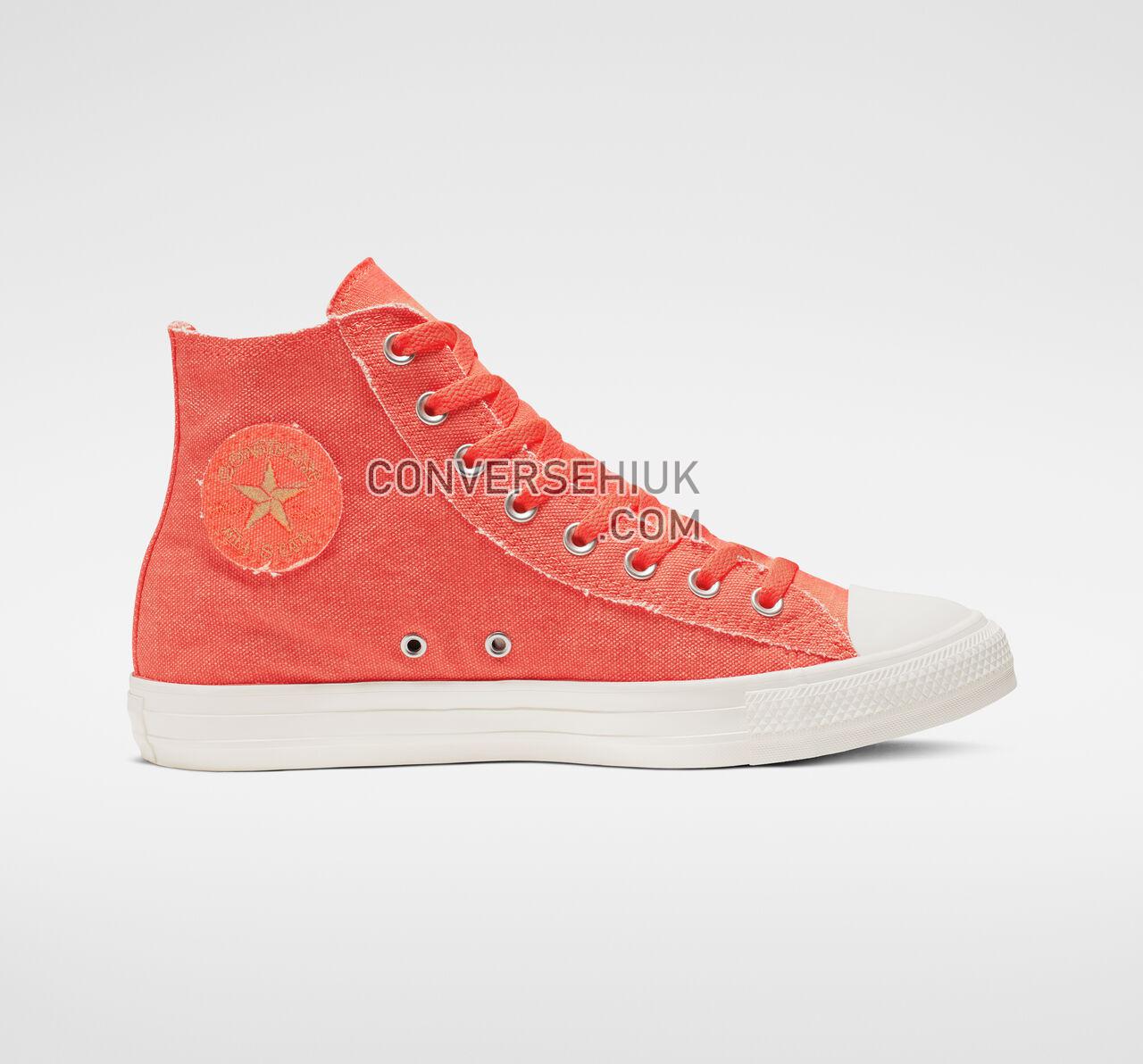 Converse Chuck Taylor All Star Washed Out High Top Turf Orange/Egret/Egret 164097F Shoes