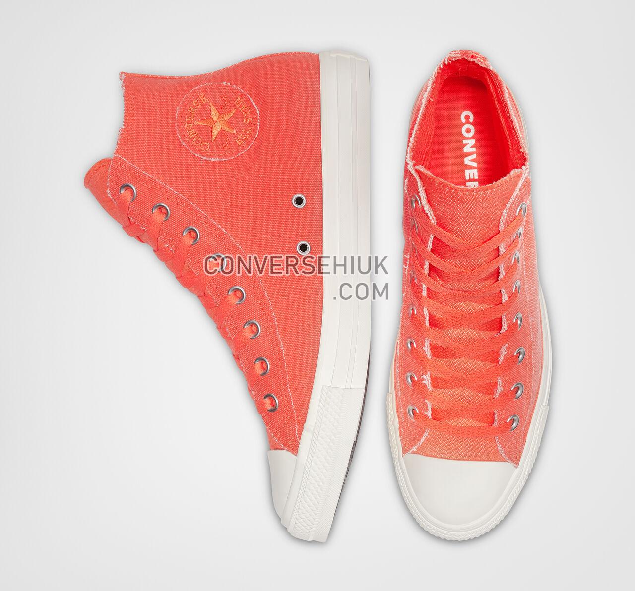 Converse Chuck Taylor All Star Washed Out High Top Turf Orange/Egret/Egret 164097F Shoes