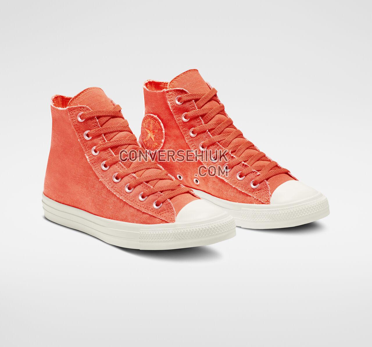 Converse Chuck Taylor All Star Washed Out High Top Turf Orange/Egret/Egret 164097F Shoes