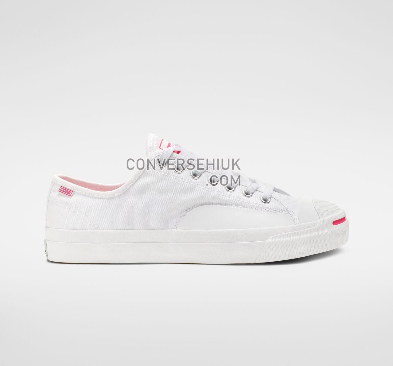 Converse CONS Jack Purcell Pro Rubber Ollie Patch Low Top White/Racer Pink/White 164162C Shoes