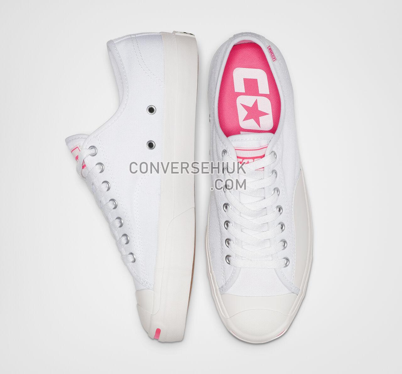 Converse CONS Jack Purcell Pro Rubber Ollie Patch Low Top White/Racer Pink/White 164162C Shoes