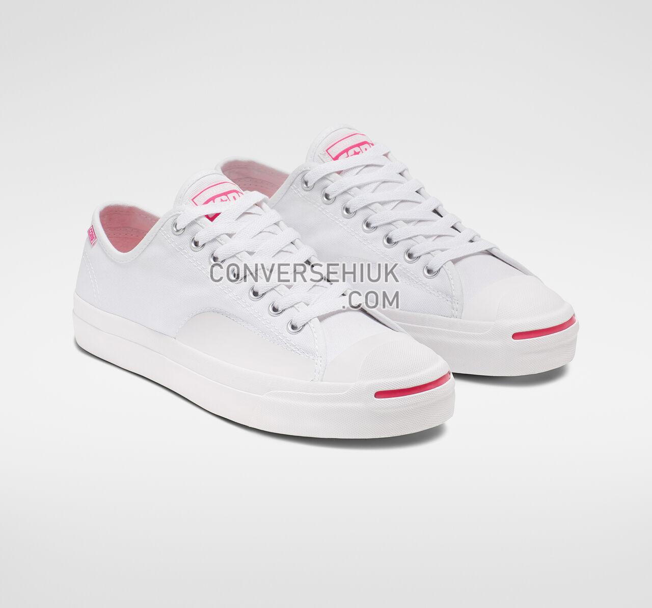 Converse CONS Jack Purcell Pro Rubber Ollie Patch Low Top White/Racer Pink/White 164162C Shoes