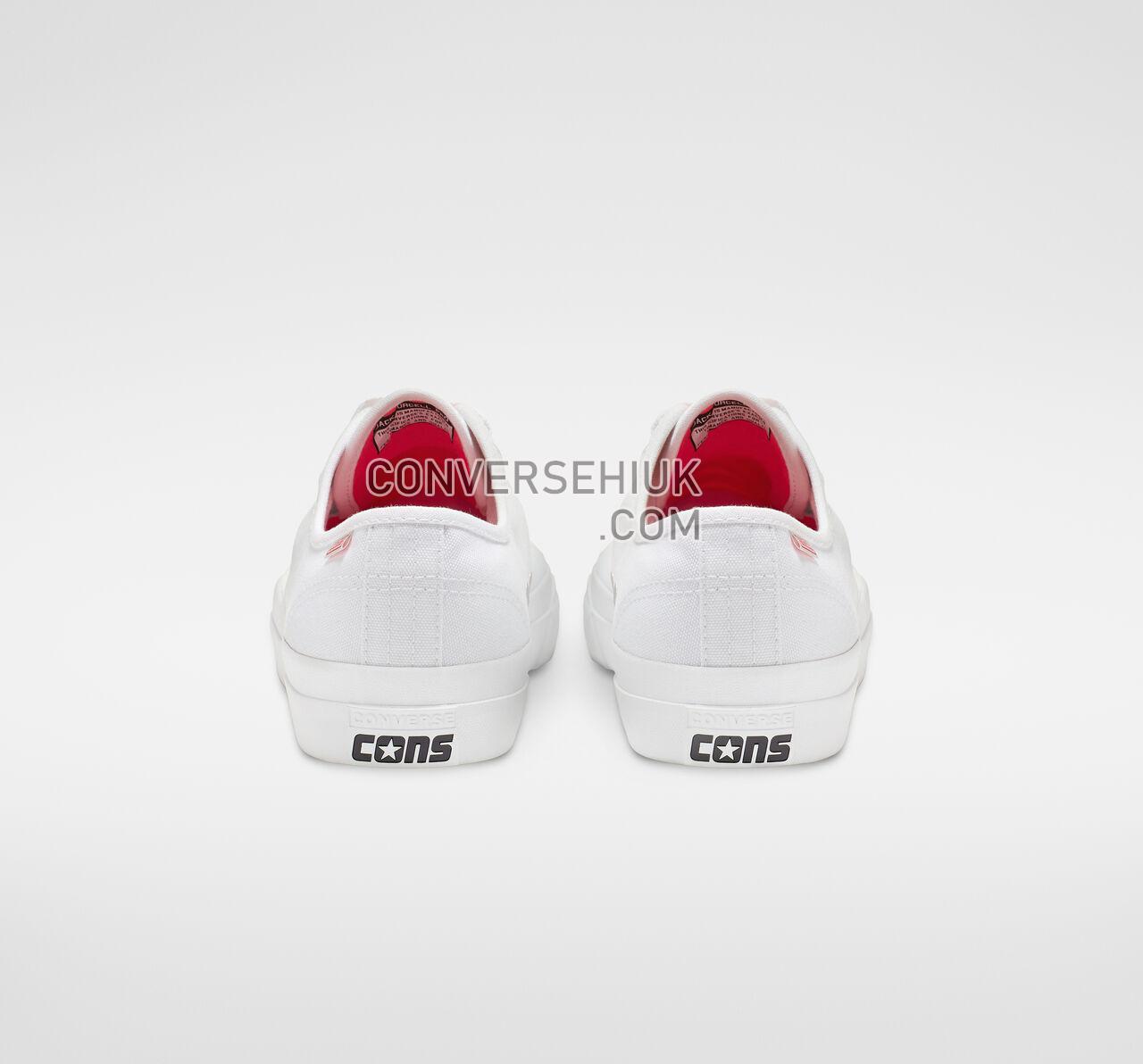 Converse CONS Jack Purcell Pro Rubber Ollie Patch Low Top White/Racer Pink/White 164162C Shoes