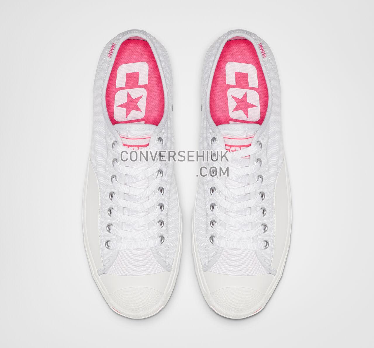 Converse CONS Jack Purcell Pro Rubber Ollie Patch Low Top White/Racer Pink/White 164162C Shoes