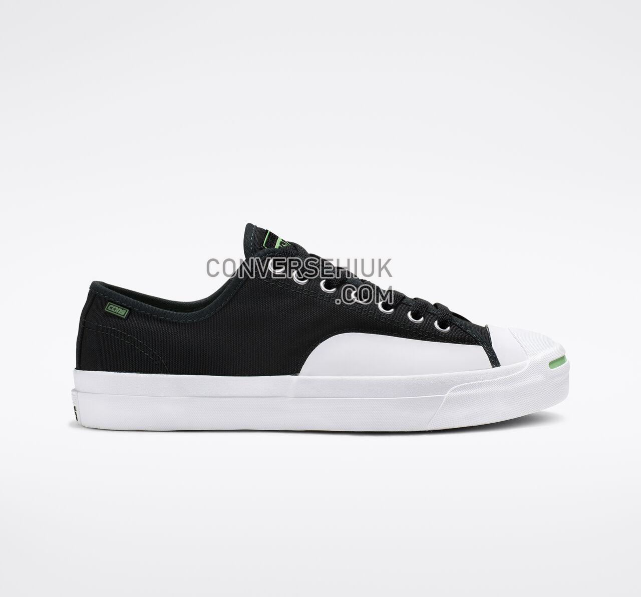 Converse CONS Jack Purcell Pro Rubber Ollie Patch Low Top Black/Acid Green/White 164161C Shoes