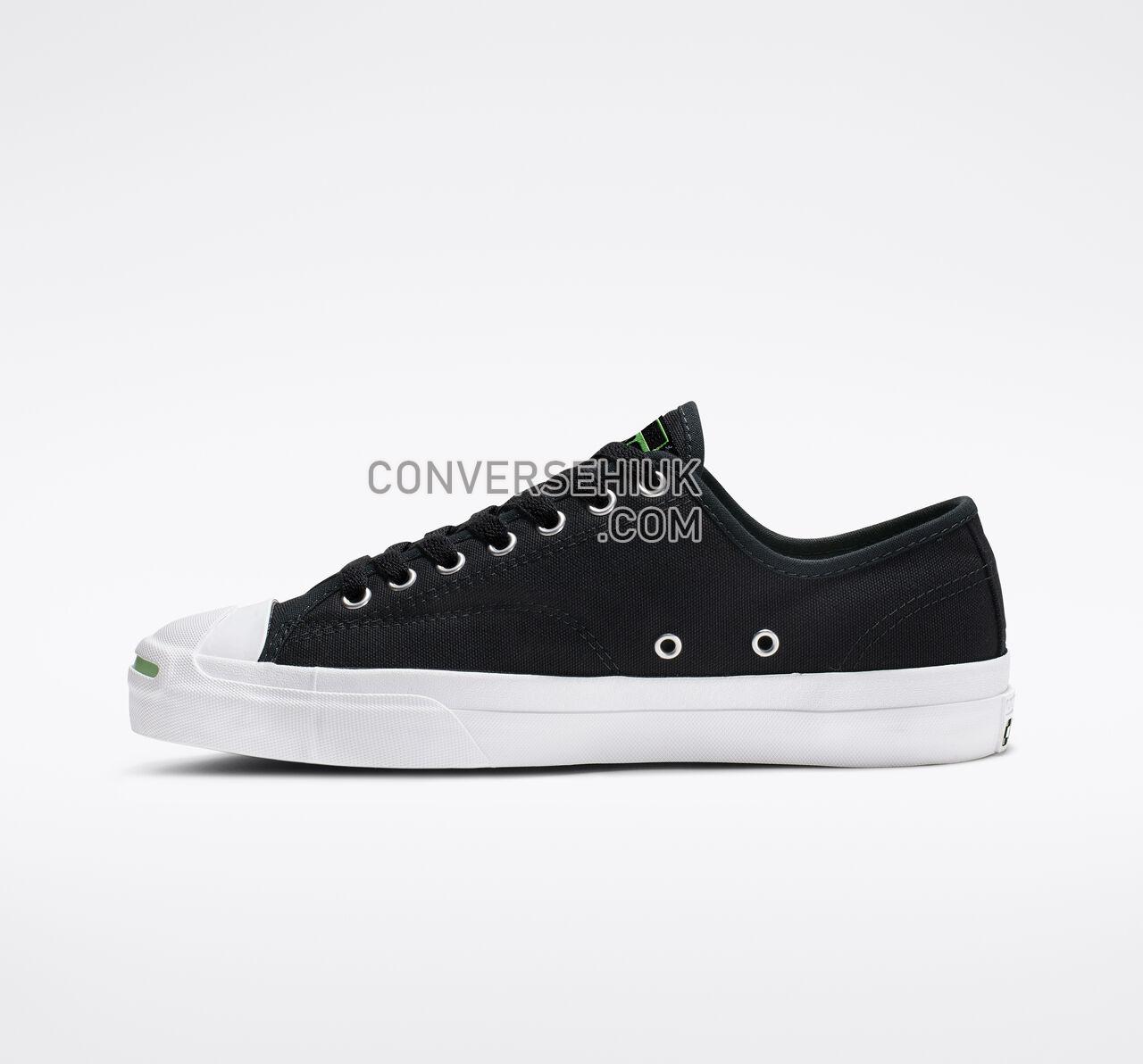 Converse CONS Jack Purcell Pro Rubber Ollie Patch Low Top Black/Acid Green/White 164161C Shoes