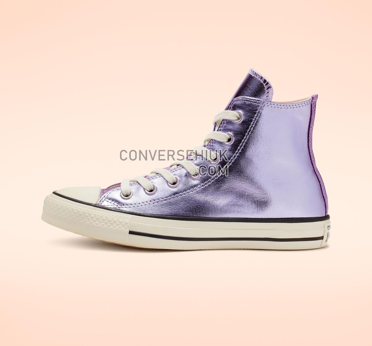 Converse Chuck Taylor All Star Shiny Metal High Top Oxygen Purple/Egret/Black 564852C Shoes