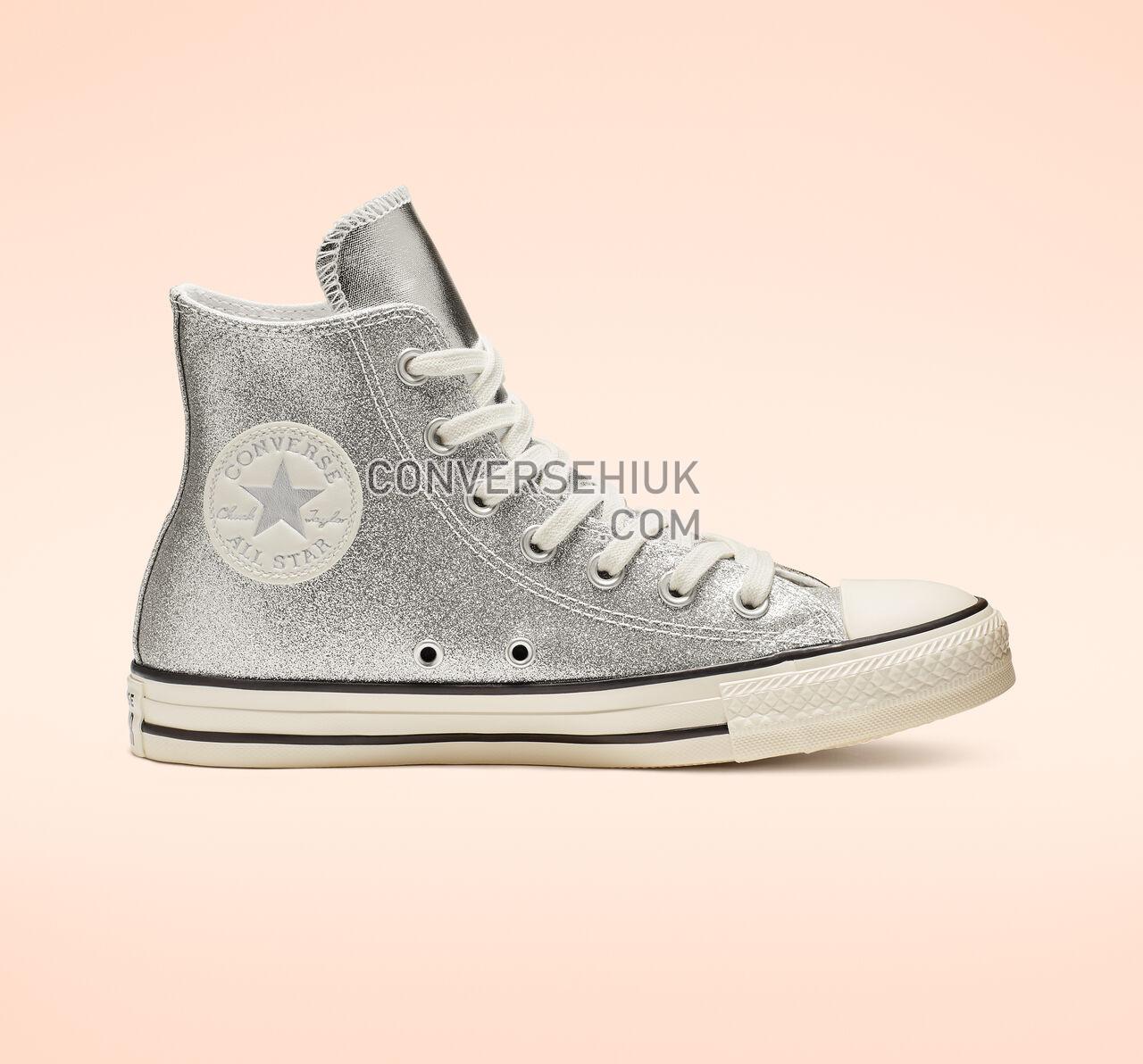 Converse Chuck Taylor All Star Shiny Metal High Top Silver/Egret/Black 564869C Shoes