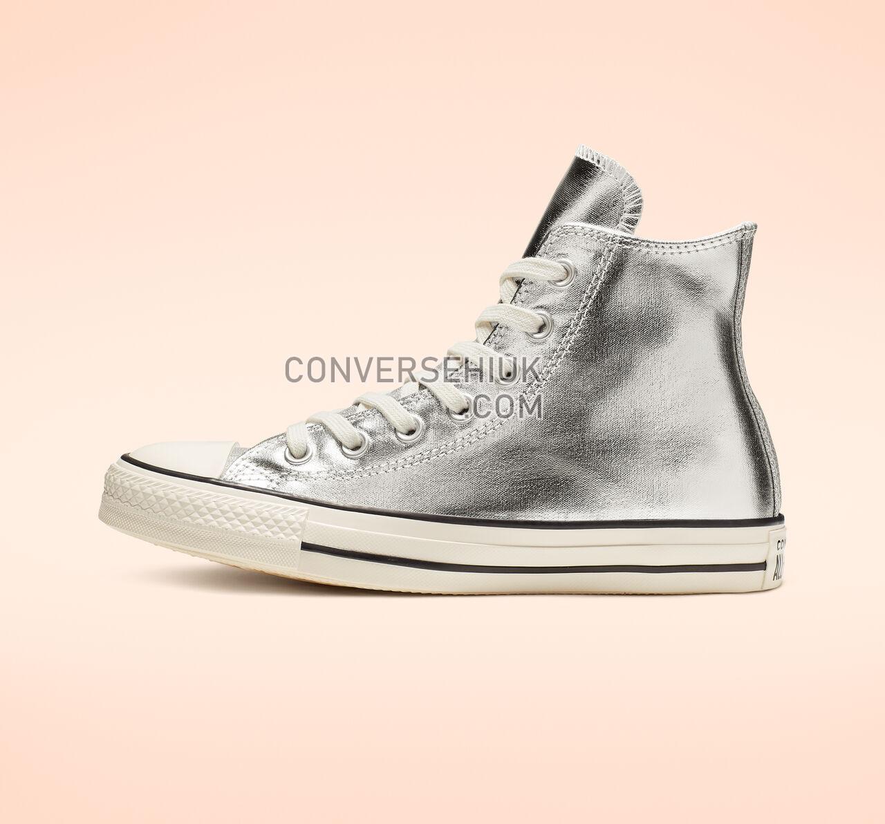 Converse Chuck Taylor All Star Shiny Metal High Top Silver/Egret/Black 564869C Shoes