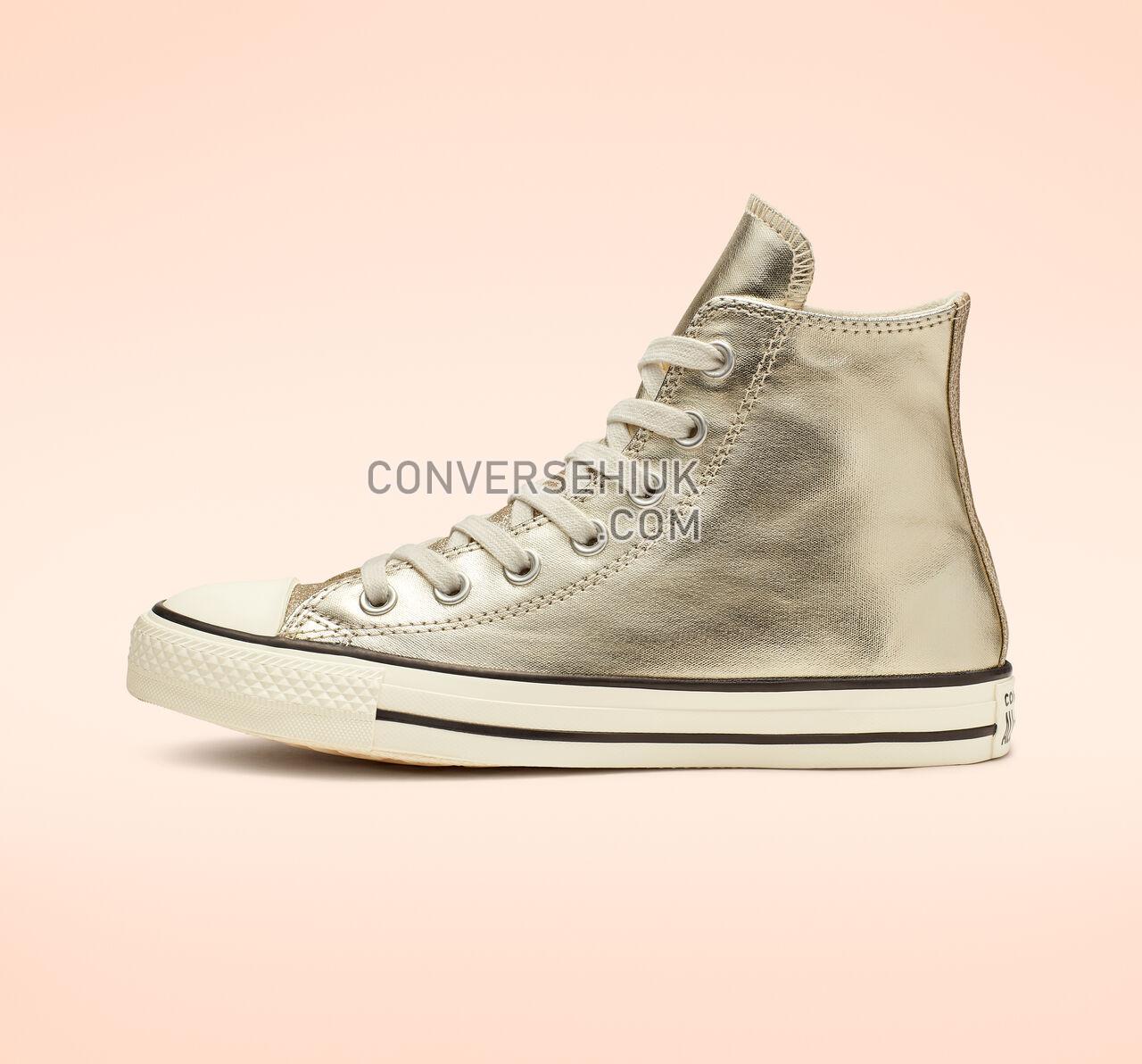 Converse Chuck Taylor All Star Shiny Metal High Top Light Gold/Egret/Black 564851C Shoes