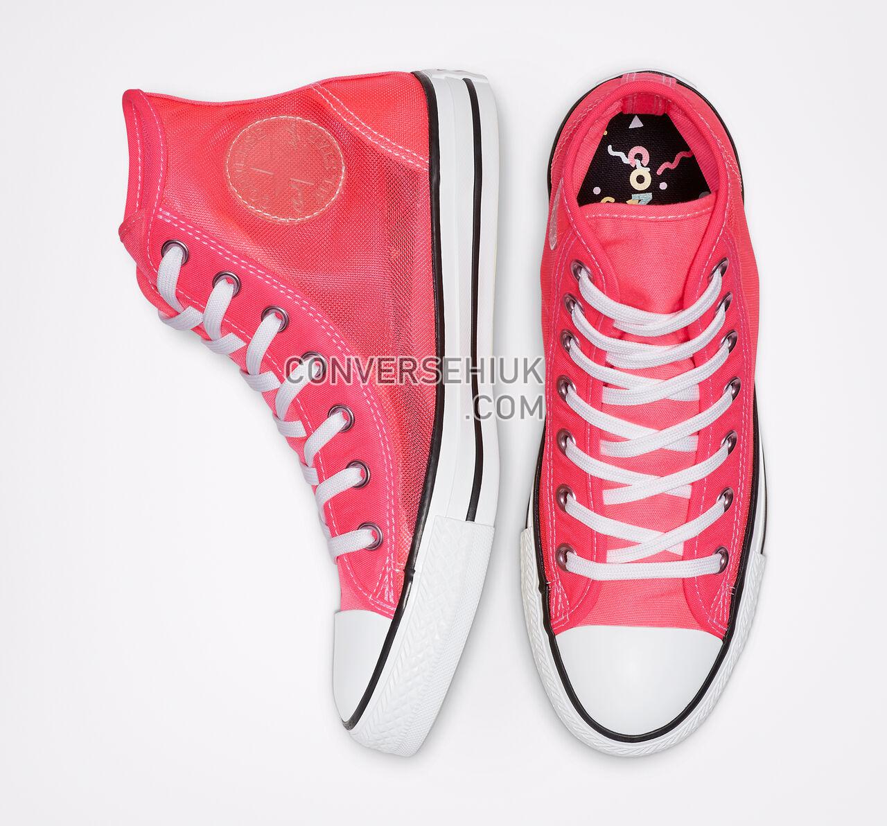 Converse Chuck Taylor All Star See Thru High Top Racer Pink/White/Black 564624C Shoes