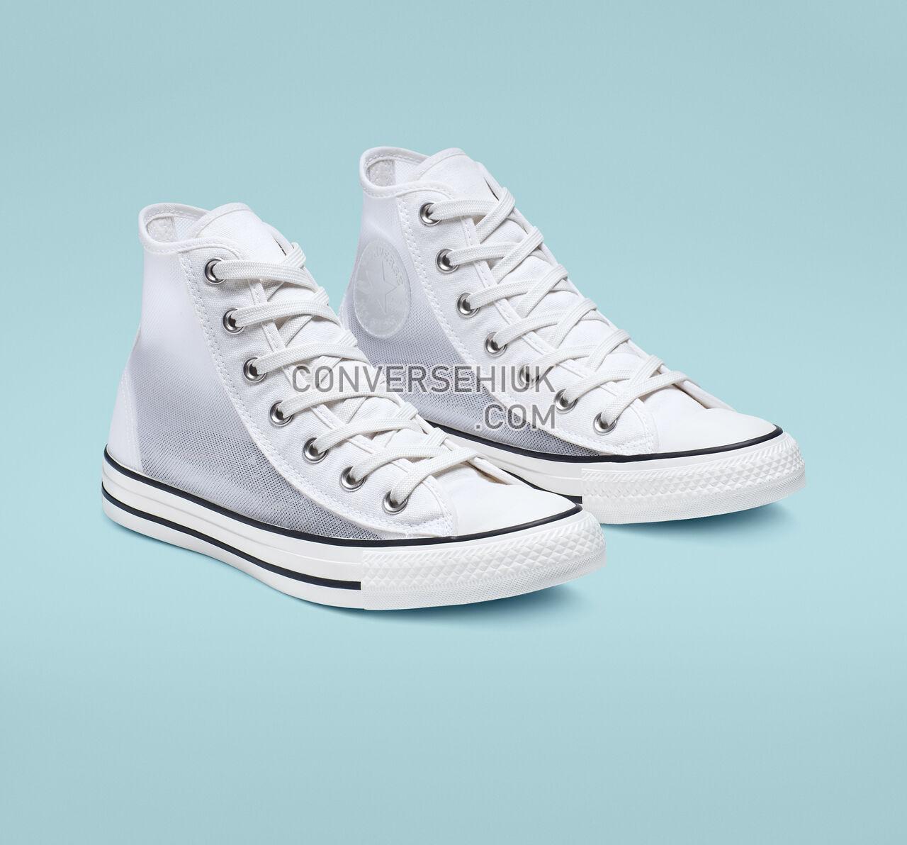 Converse Chuck Taylor All Star See Thru High Top Vintage White/White/Black 564625C Shoes