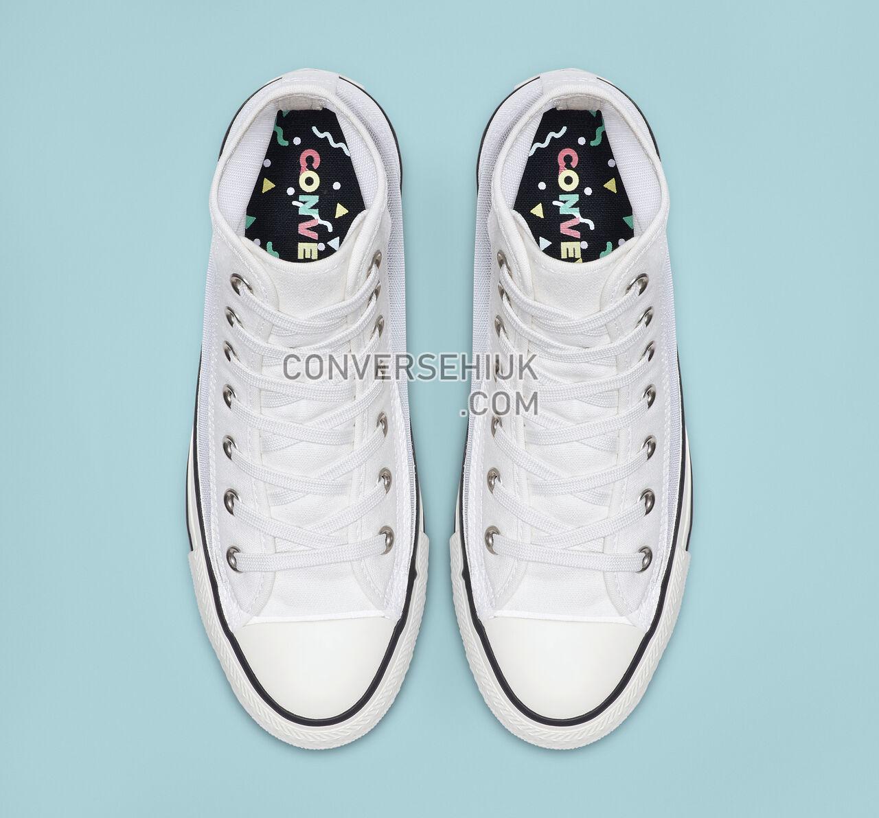 Converse Chuck Taylor All Star See Thru High Top Vintage White/White/Black 564625C Shoes