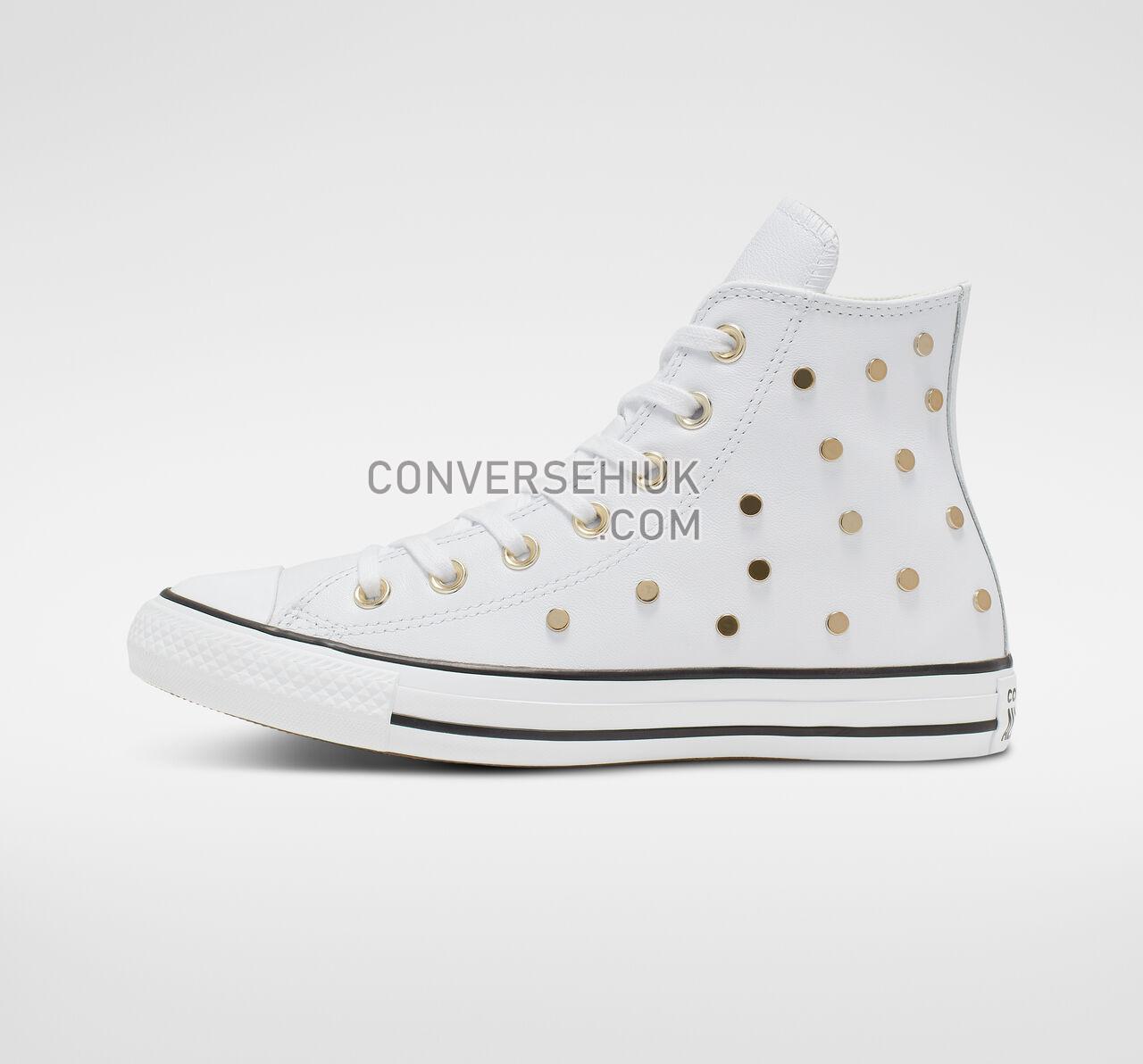 Converse Chuck Taylor All Star Studs High Top White/Light Gold/Black 565848C Shoes