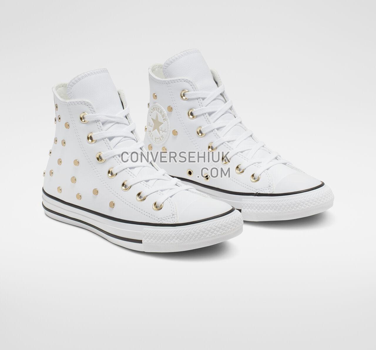 Converse Chuck Taylor All Star Studs High Top White/Light Gold/Black 565848C Shoes