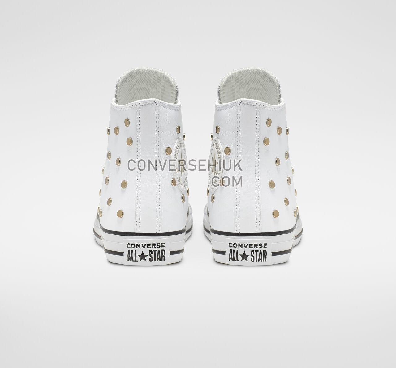 Converse Chuck Taylor All Star Studs High Top White/Light Gold/Black 565848C Shoes