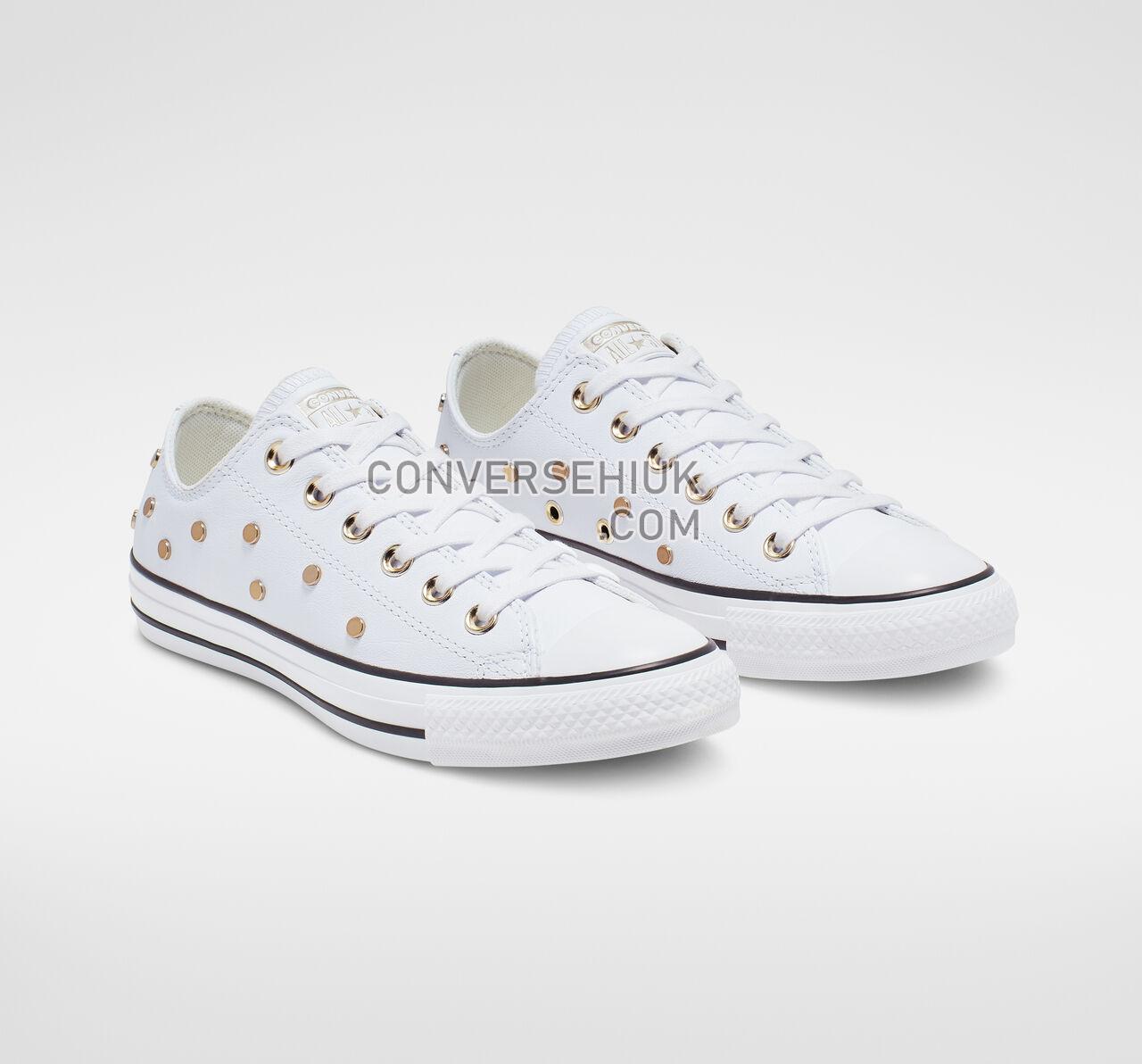 Converse Chuck Taylor All Star Studs Low Top White/Light Gold/Black 565850C Shoes