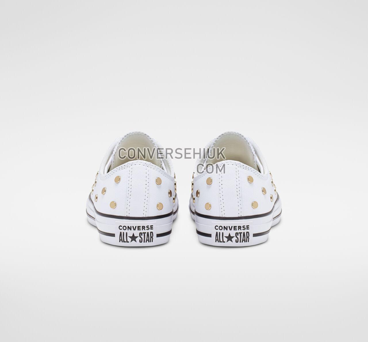 Converse Chuck Taylor All Star Studs Low Top White/Light Gold/Black 565850C Shoes