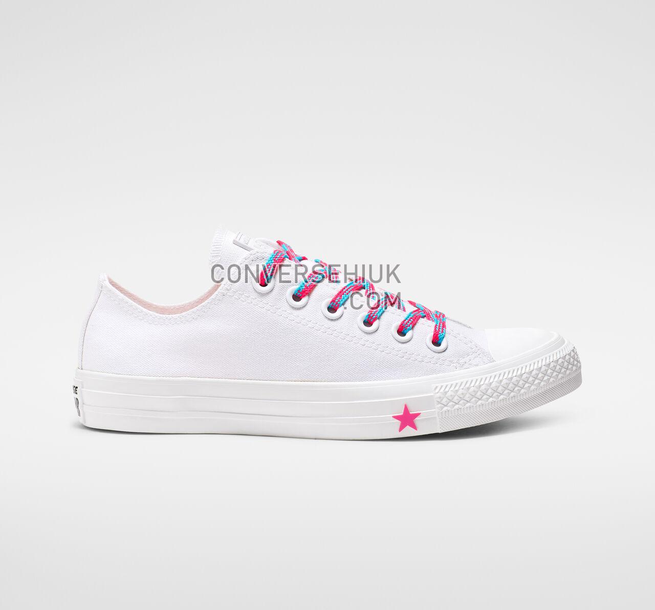 Converse Chuck Taylor All Star Glow Up Low Top White/Racer Pink/Gnarly Blue 564117C Shoes