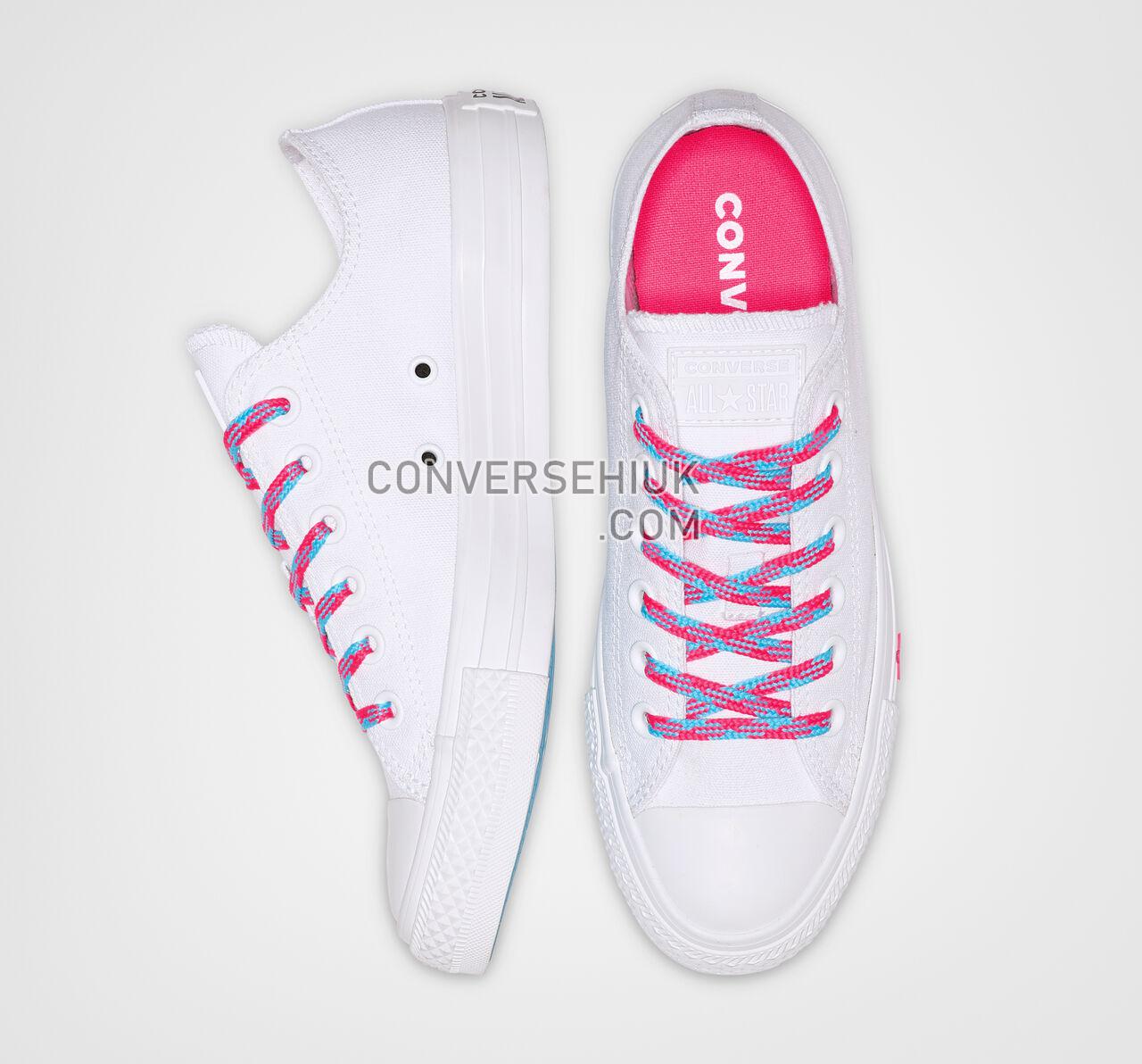 Converse Chuck Taylor All Star Glow Up Low Top White/Racer Pink/Gnarly Blue 564117C Shoes