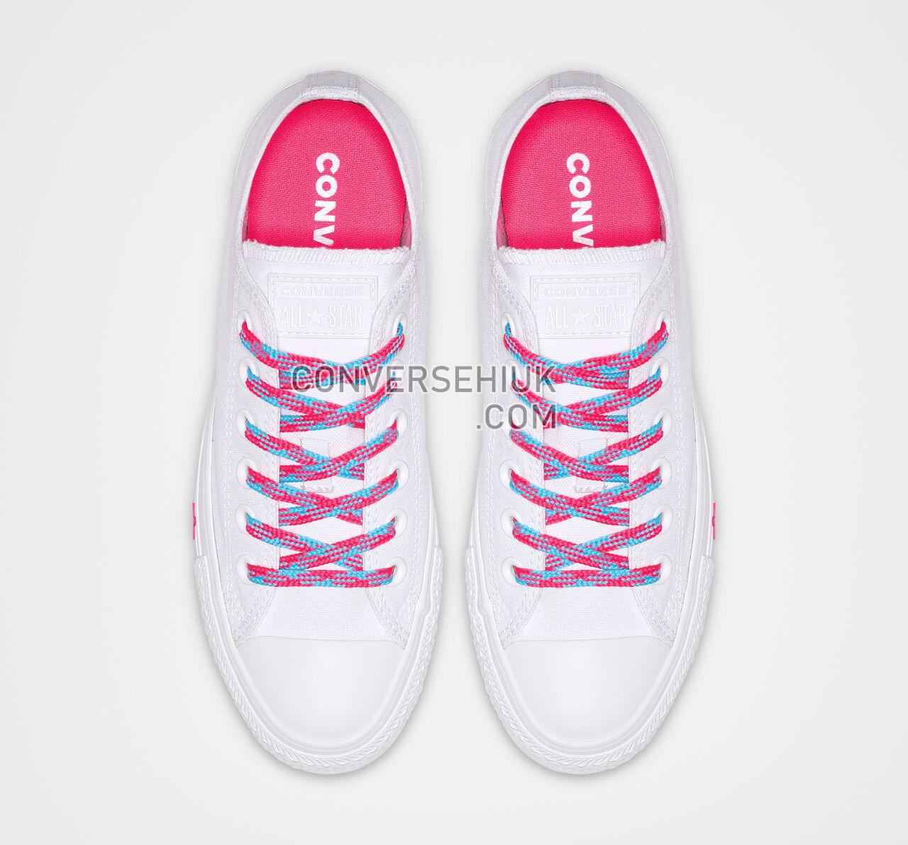 Converse Chuck Taylor All Star Glow Up Low Top White/Racer Pink/Gnarly Blue 564117C Shoes