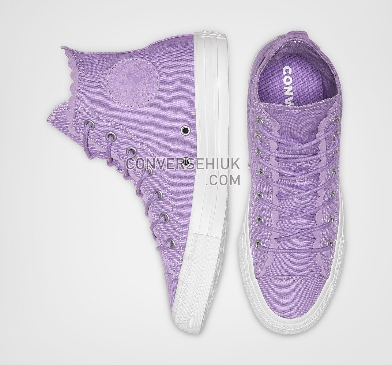 Converse Chuck Taylor All Star Frilly Thrills High Top Washed Lilac/Washed Lilac 564118C Shoes