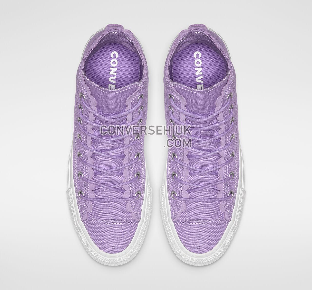 Converse Chuck Taylor All Star Frilly Thrills High Top Washed Lilac/Washed Lilac 564118C Shoes