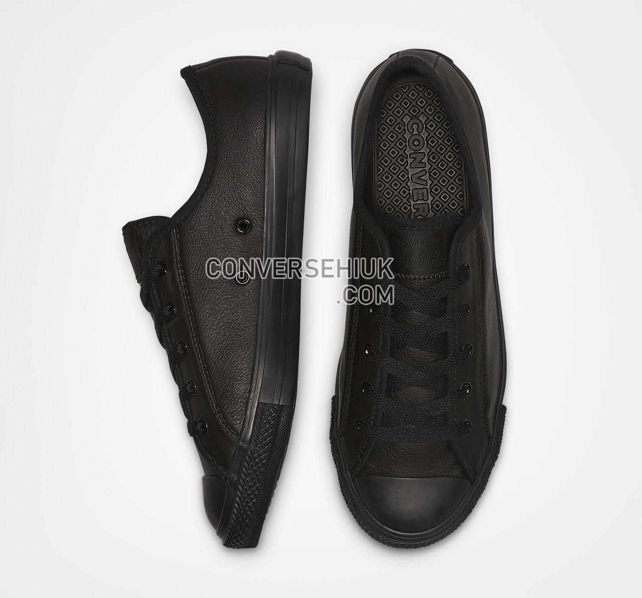 Converse Chuck Taylor All Star Dainty Leather Low Top Black/Black/Black 564986C Shoes