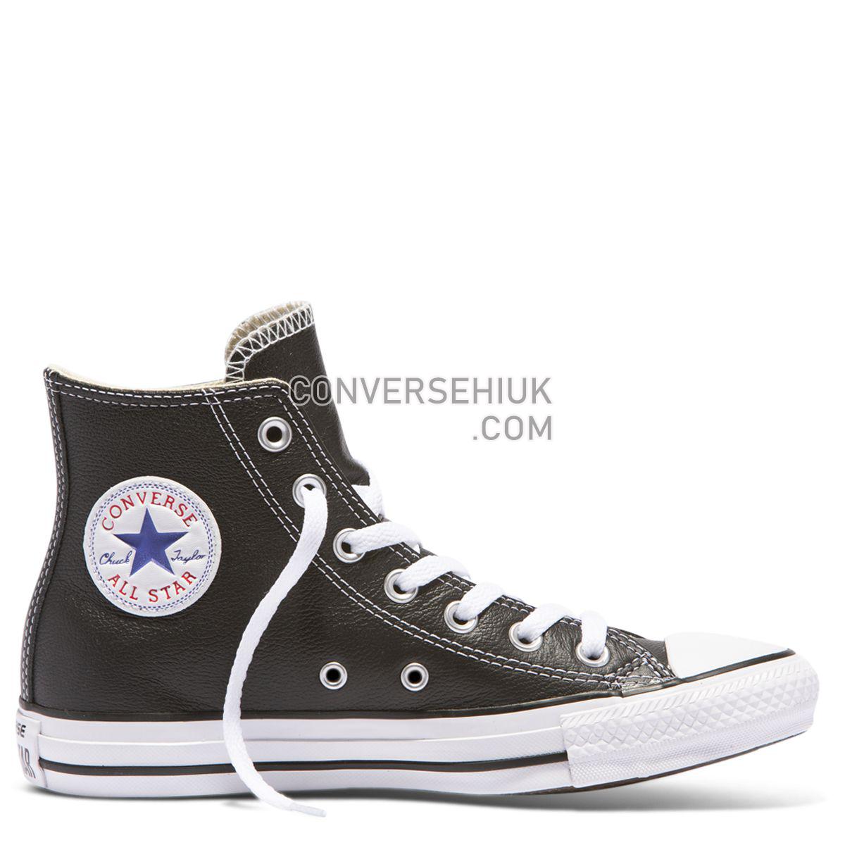 Converse Chuck Taylor All Star Leather High Top Black Black 132170 Shoes