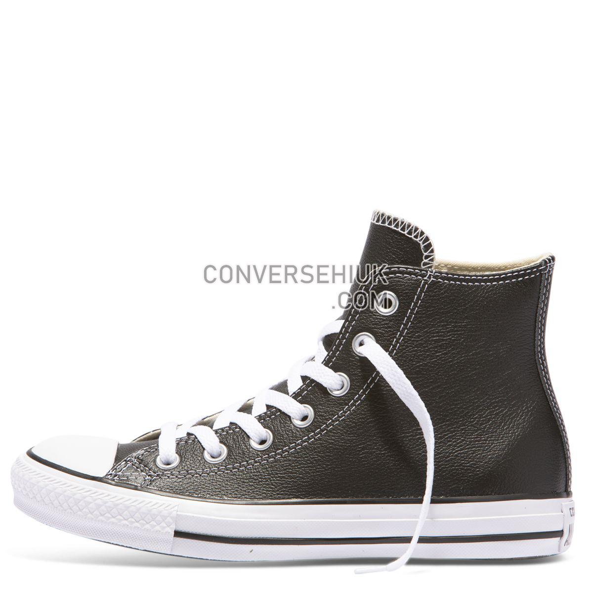 Converse Chuck Taylor All Star Leather High Top Black Black 132170 Shoes