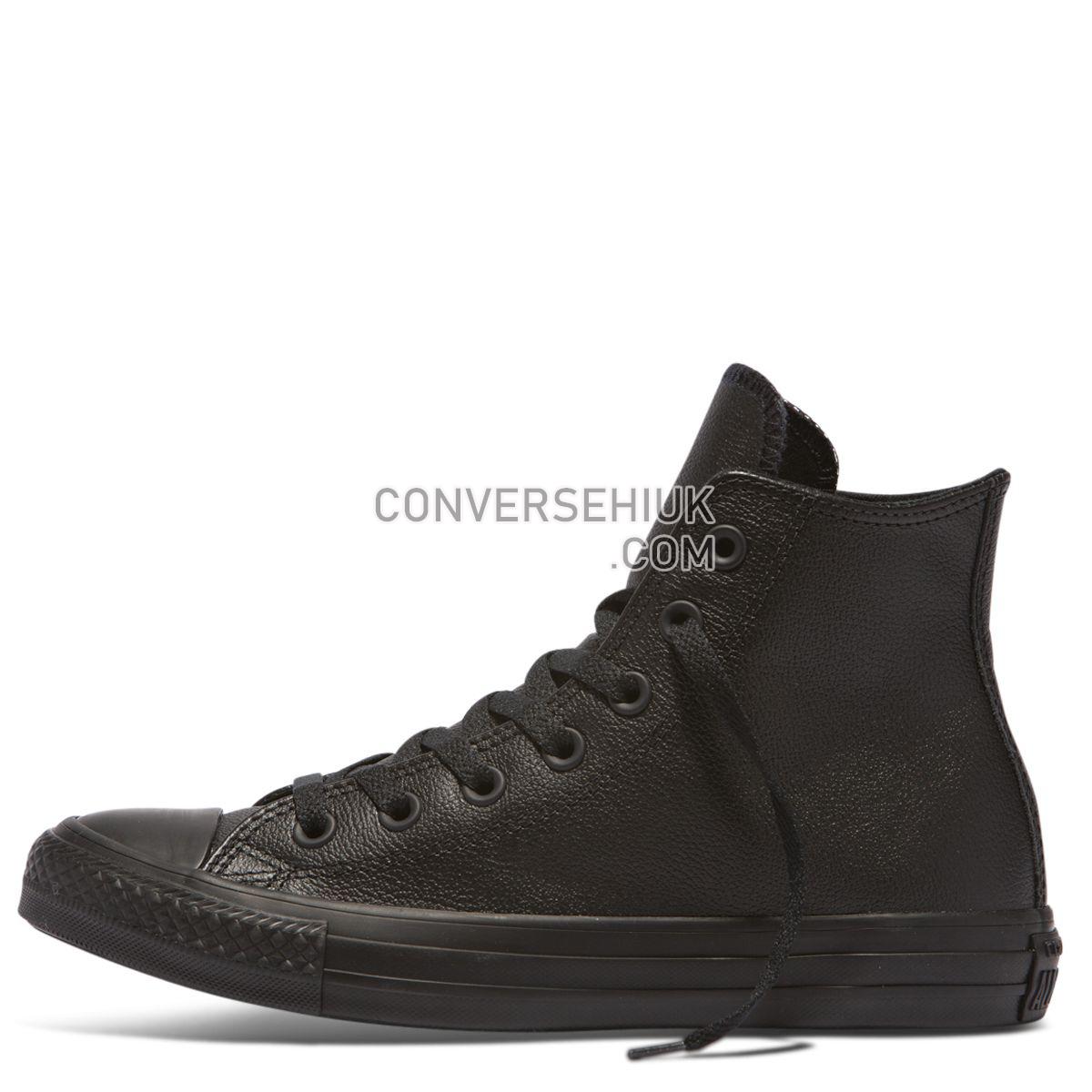 Converse Chuck Taylor All Star Leather High Top Black Mono Black Mono 135251 Shoes