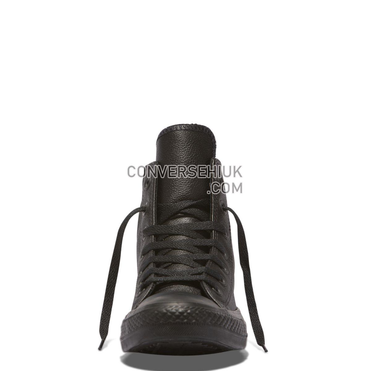 Converse Chuck Taylor All Star Leather High Top Black Mono Black Mono 135251 Shoes