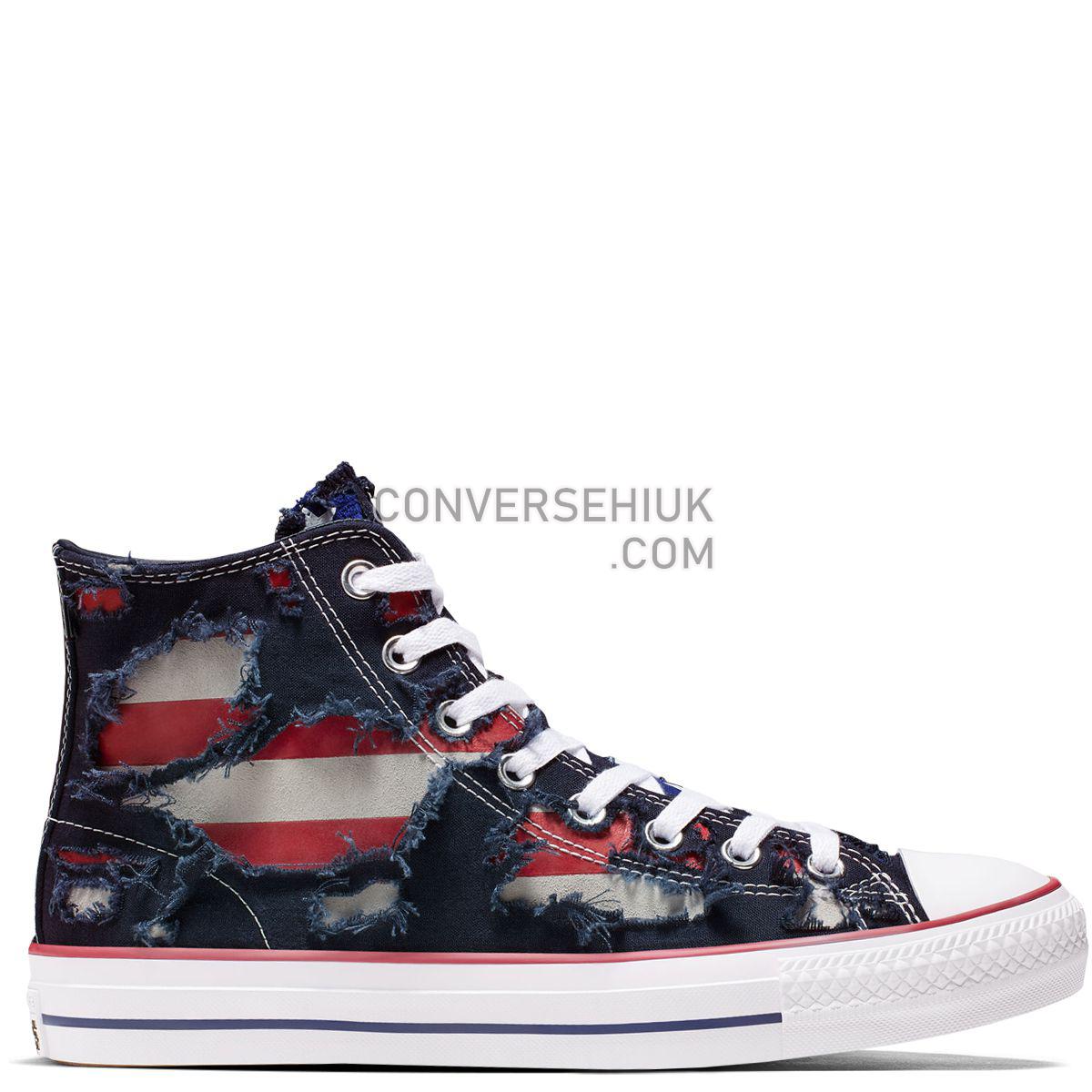 Converse CONS Chuck Taylor All Star Pro Archive Print High Top Obsidian Obsidian/White/Enamel Red 165338 Shoes