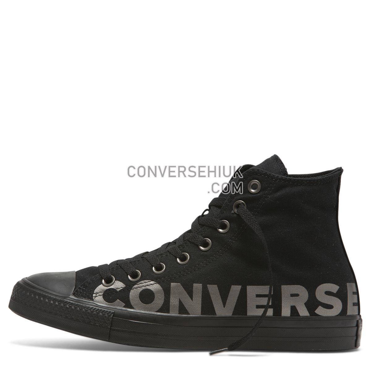 Converse Chuck Taylor All Star Wordmark High Top Black Black/Gunmetal/Black 165429 Shoes