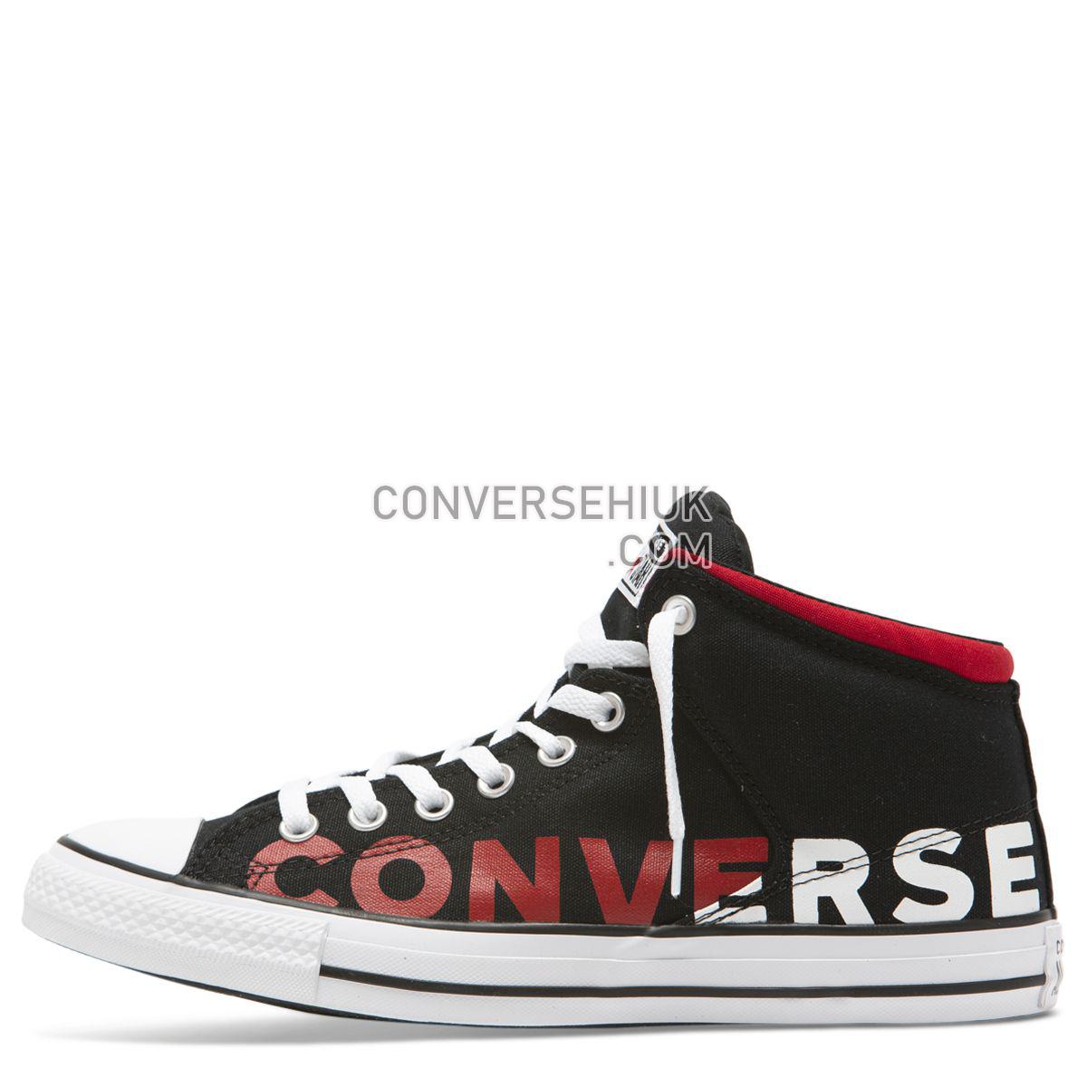 Converse Chuck Taylor All Star High Street Wordmark High Top Black Black/White/Enamel Red 165433 Shoes