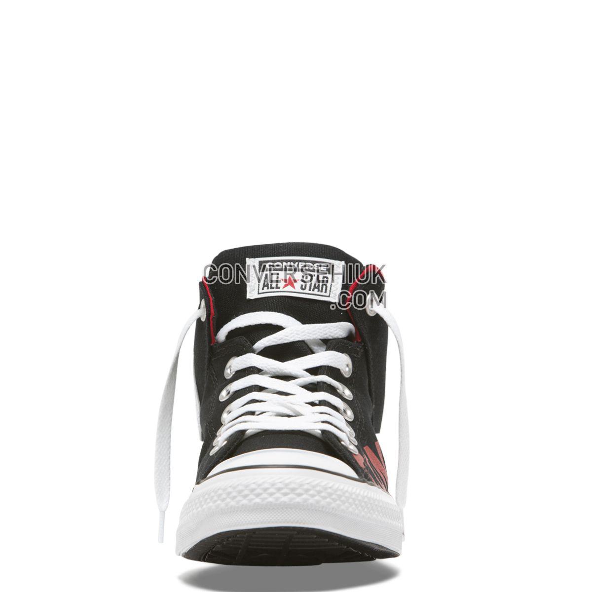 Converse Chuck Taylor All Star High Street Wordmark High Top Black Black/White/Enamel Red 165433 Shoes