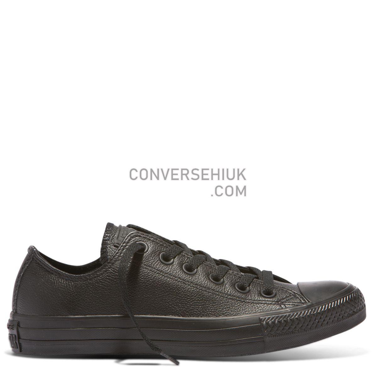 Converse Chuck Taylor All Star Leather Low Top Black Mono Black Mono 135253 Shoes