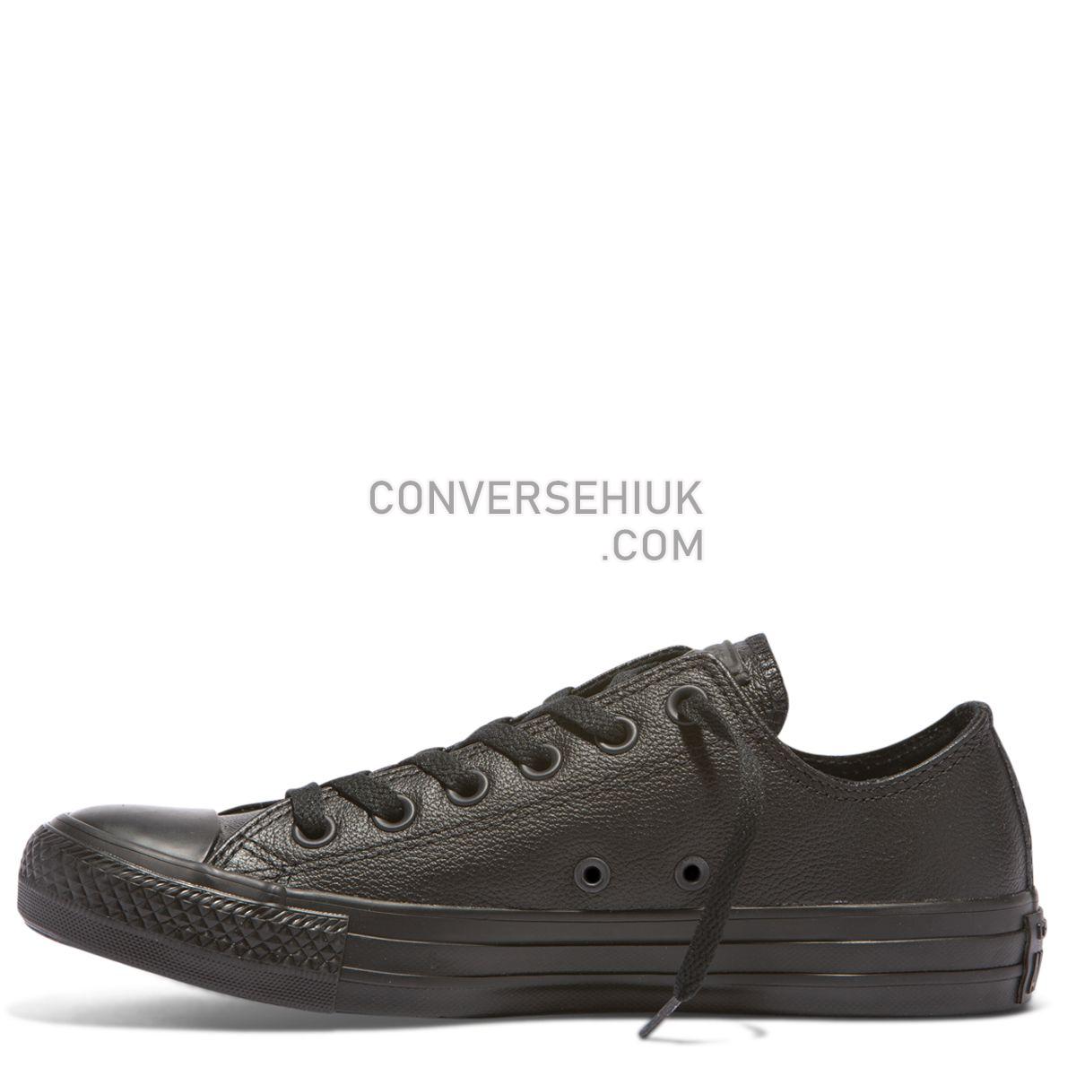 Converse Chuck Taylor All Star Leather Low Top Black Mono Black Mono 135253 Shoes