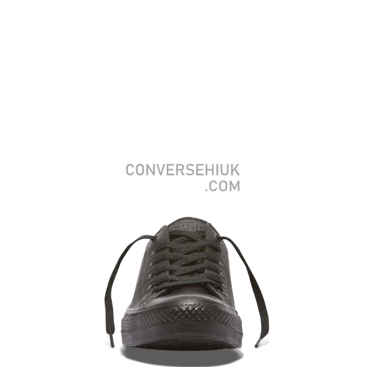 Converse Chuck Taylor All Star Leather Low Top Black Mono Black Mono 135253 Shoes