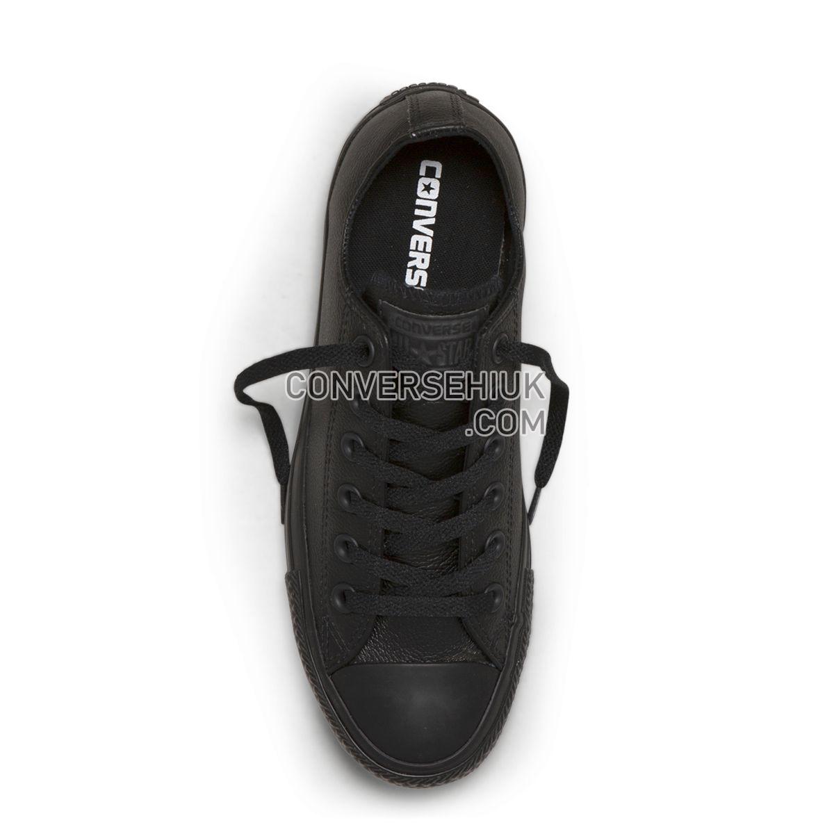 Converse Chuck Taylor All Star Leather Low Top Black Mono Black Mono 135253 Shoes