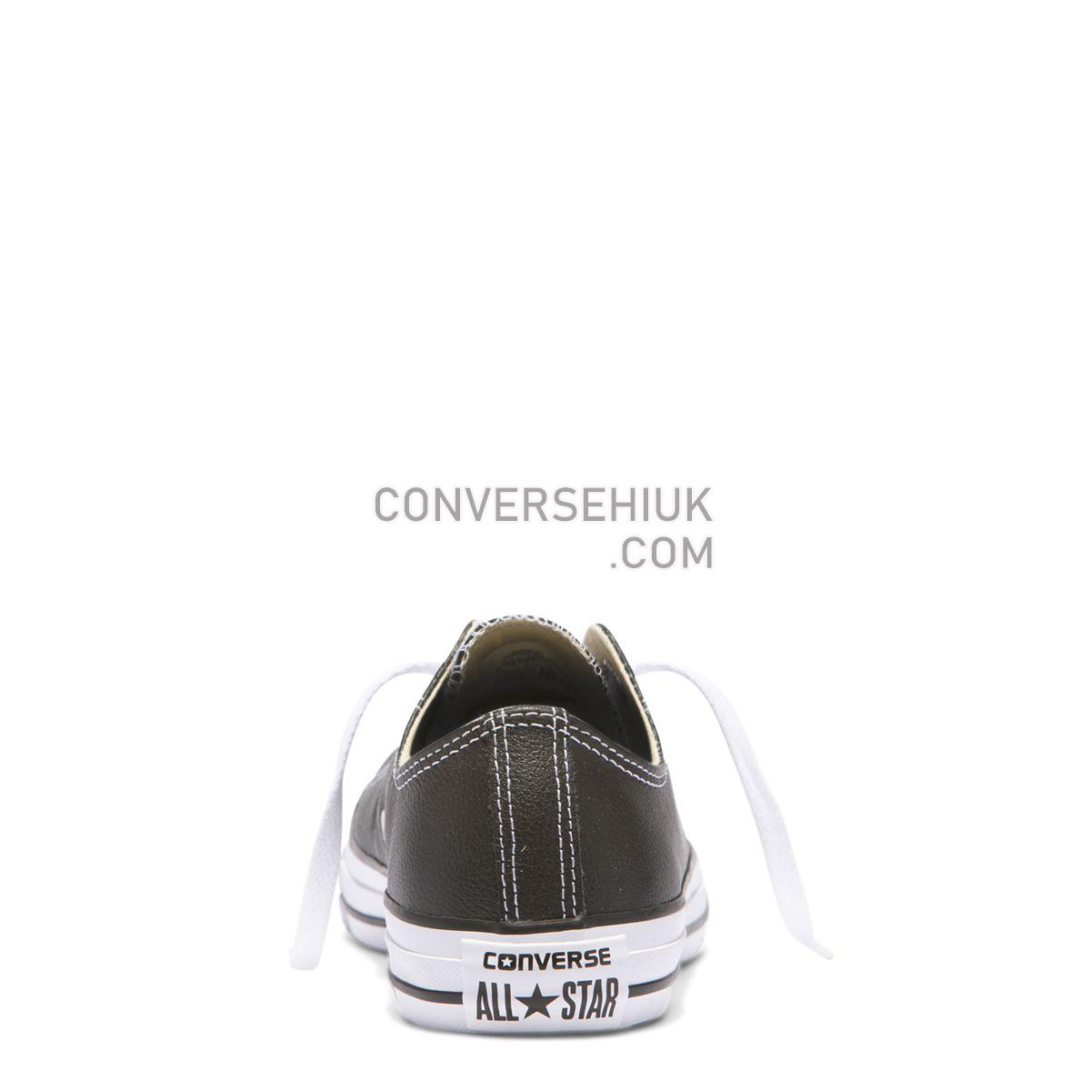 Converse Chuck Taylor All Star Leather Low Top Black Black 132174 Shoes