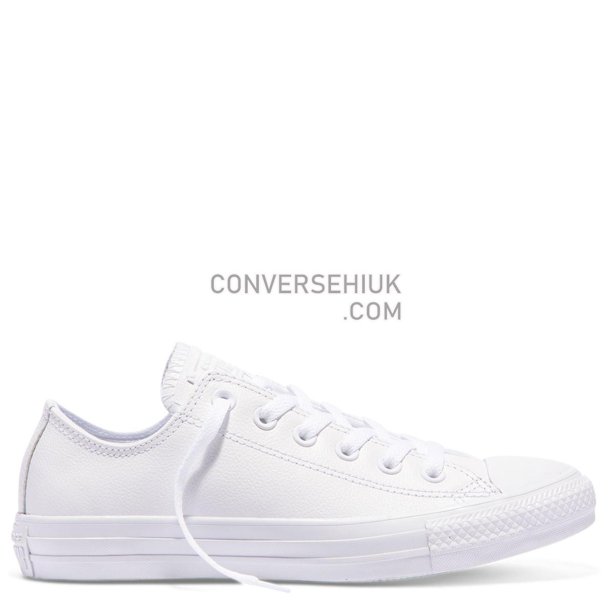 Converse Chuck Taylor All Star Mono Leather Low Top White White 136823 Shoes