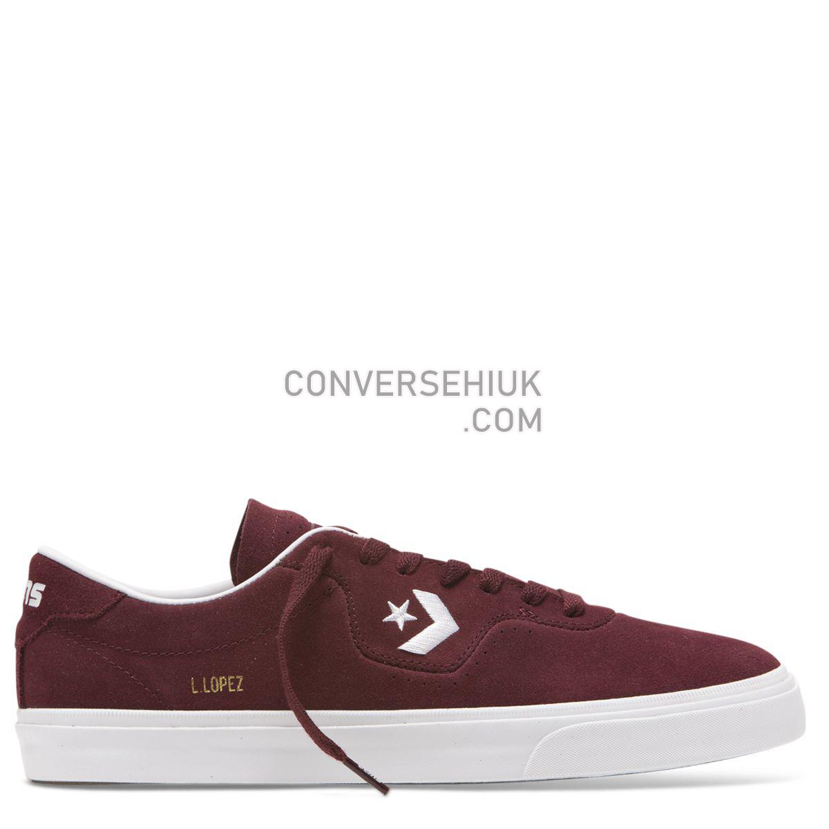 Converse CONS Louie Lopez Pro Classic Suede Low Top Dark Burgundy Dark Burgundy/White/Gum 165272 Shoes