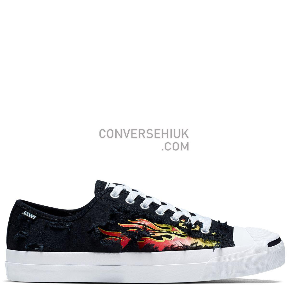 Converse CONS Jack Purcell Pro Archive Print Low Top Black Black/White/Black 165339 Shoes