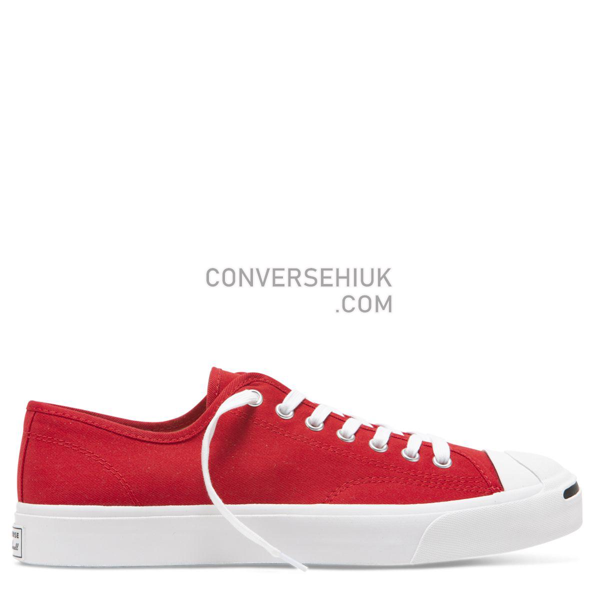 Converse Jack Purcell Twill Low Top Enamel Red Enamel Red/White/Black 165010 Shoes