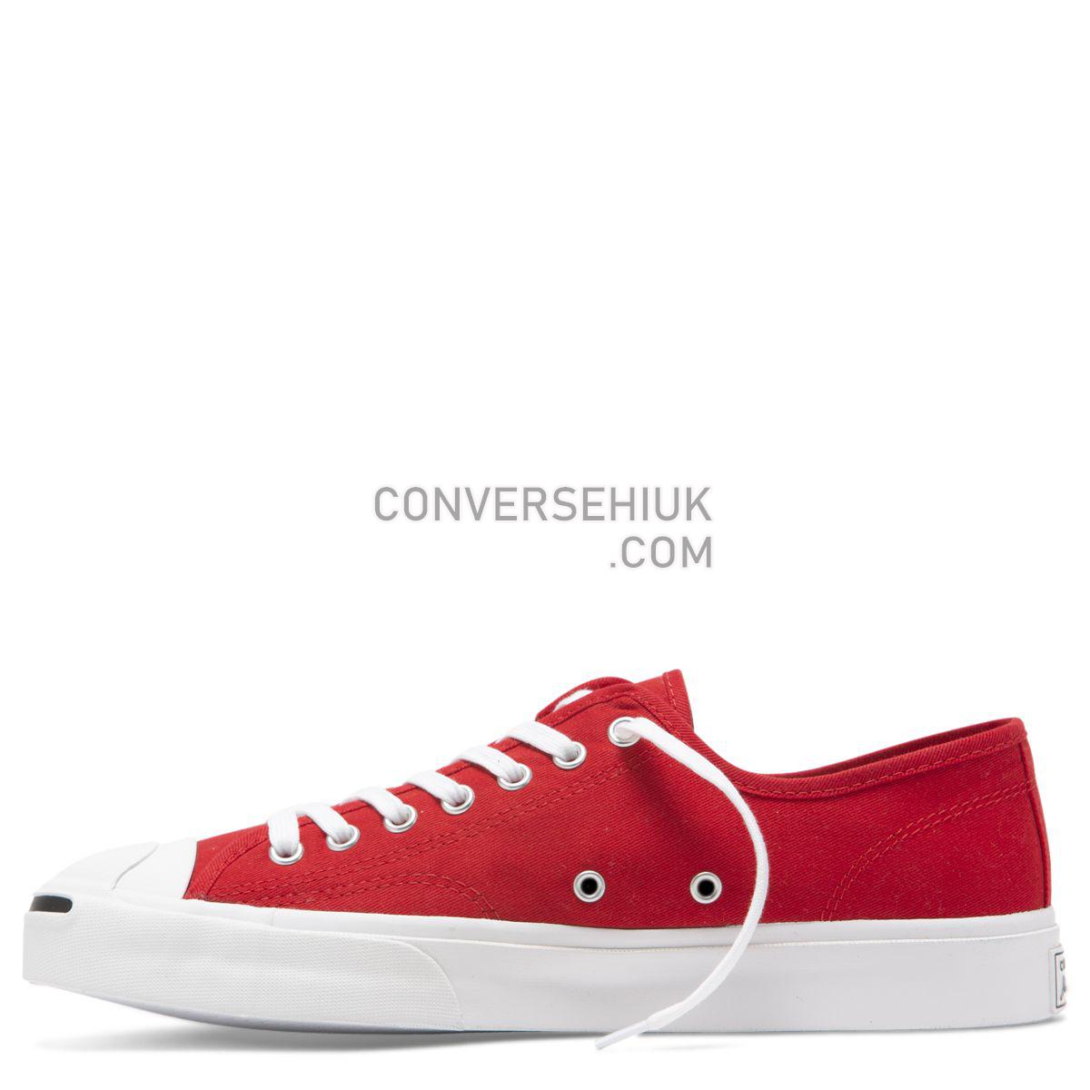 Converse Jack Purcell Twill Low Top Enamel Red Enamel Red/White/Black 165010 Shoes