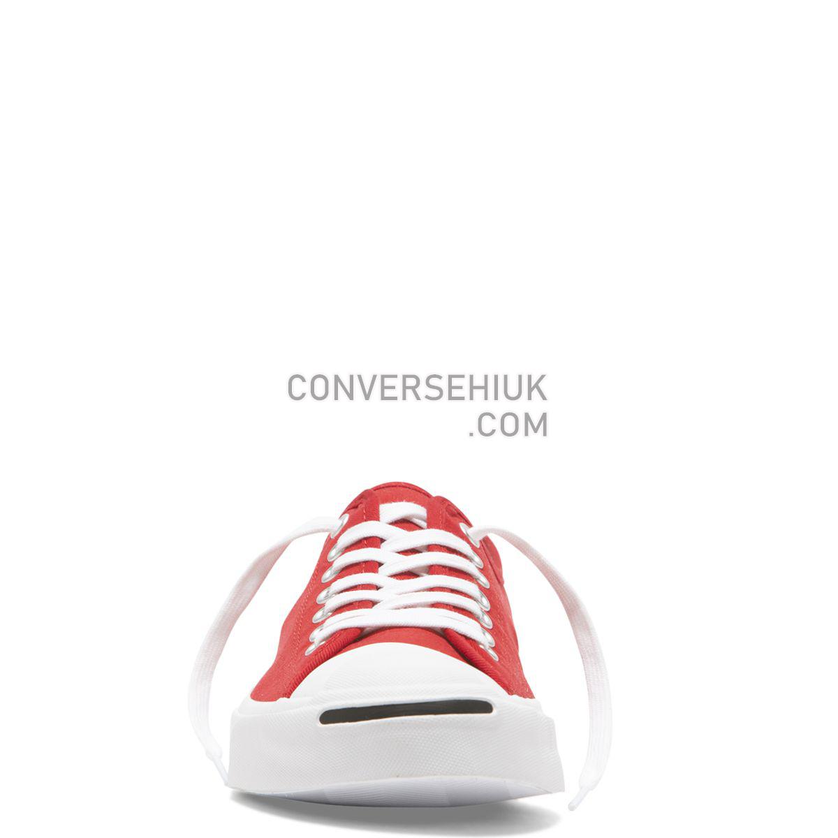 Converse Jack Purcell Twill Low Top Enamel Red Enamel Red/White/Black 165010 Shoes