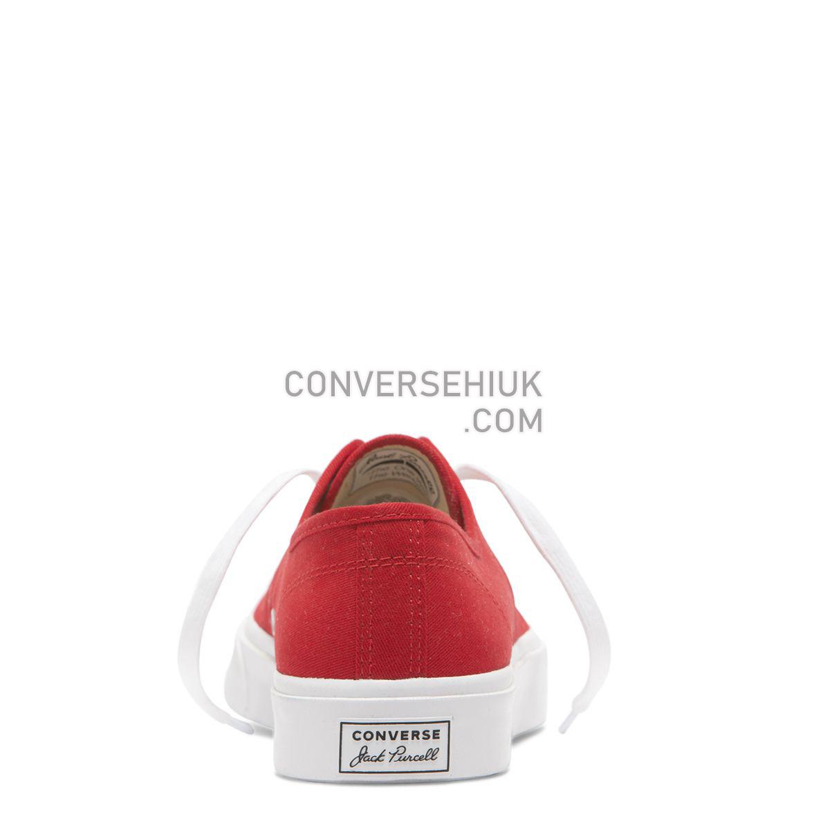 Converse Jack Purcell Twill Low Top Enamel Red Enamel Red/White/Black 165010 Shoes